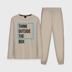 Мужская пижама с лонгсливом хлопок Think outside the box