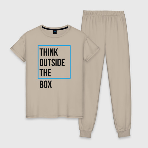 Женская пижама хлопок Think outside the box, цвет миндальный