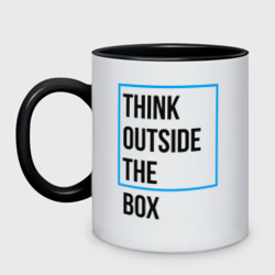 Кружка двухцветная Think outside the box