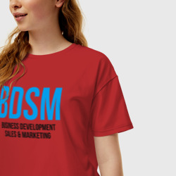 Женская футболка хлопок Oversize BDSM - фото 2