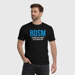 Мужская футболка хлопок BDSM white - фото 2