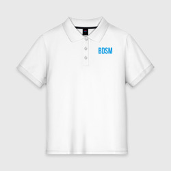 Женское поло хлопок BDSM white