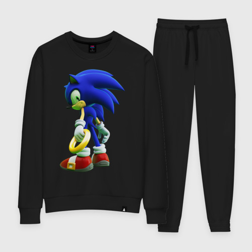 Женский костюм хлопок Sonic, цвет черный