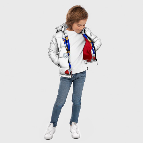 Зимняя куртка для мальчиков 3D Sonic, цвет красный - фото 5