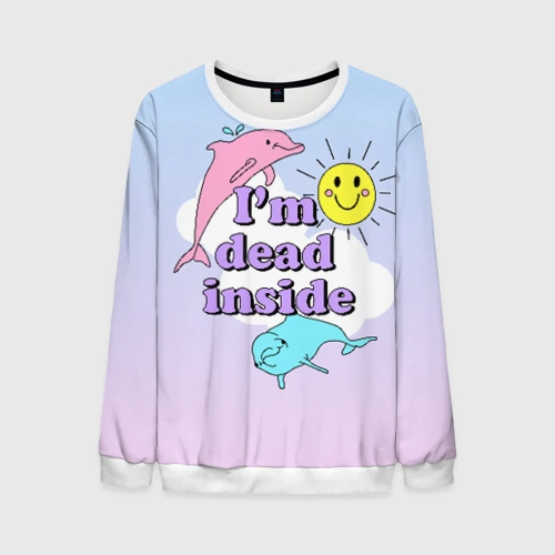Мужской свитшот 3D Dead Inside