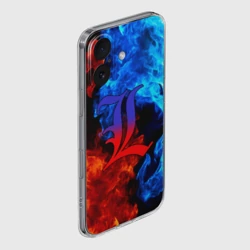Чехол для iPhone 16 силиконовый с защитой камеры L letter fire - фото 2