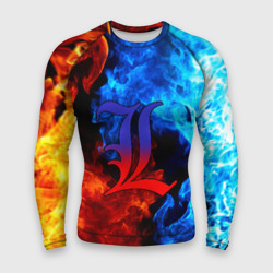 Мужской рашгард 3D L letter fire