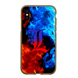 Чехол для iPhone XS Max матовый L letter fire