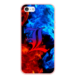 Чехол для iPhone 5/5S матовый L letter fire