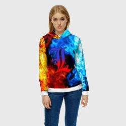 Женская толстовка 3D L letter fire - фото 2