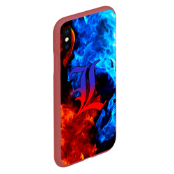 Чехол для iPhone XS Max матовый L letter fire - фото 2