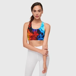 Женский спортивный топ 3D L letter fire - фото 2