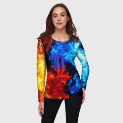 Женский лонгслив 3D L letter fire - фото 2