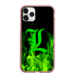 Чехол для iPhone 11 Pro Max матовый L letter flame