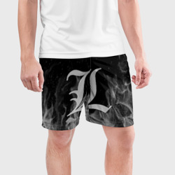 Мужские шорты спортивные L letter flame gray - фото 2