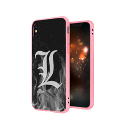 Чехол для iPhone X матовый L letter flame gray - фото 2