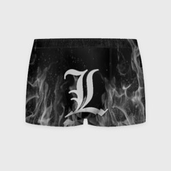 Мужские трусы 3D L letter flame gray