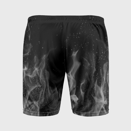 Мужские шорты спортивные L letter flame gray, цвет 3D печать - фото 2