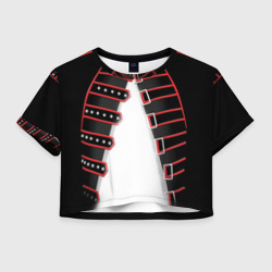 Женская футболка Crop-top 3D Куртка Фредди Меркьюри
