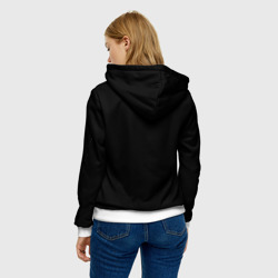 Толстовка с принтом Куртка Фредди Меркьюри для женщины, вид на модели сзади №2. Цвет основы: белый