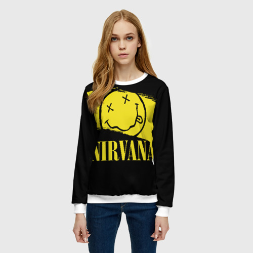 Женский свитшот 3D Nirvana, цвет 3D печать - фото 3