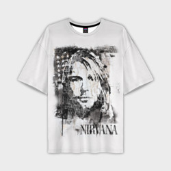 Мужская футболка oversize 3D Kurt Cobain