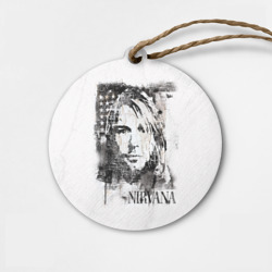 Деревянная игрушка круг Kurt Cobain