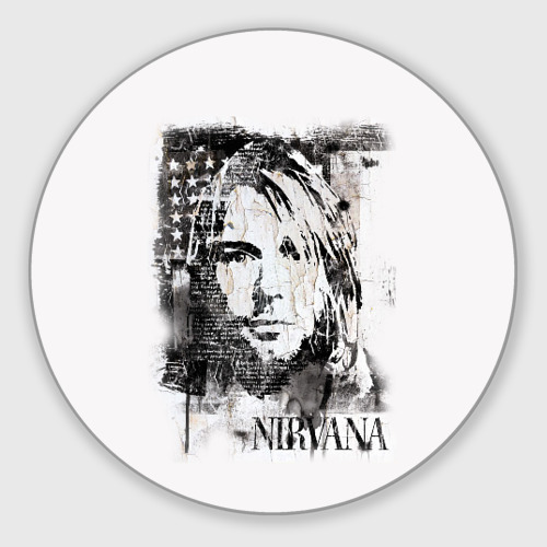 Круглый коврик для мышки Kurt Cobain