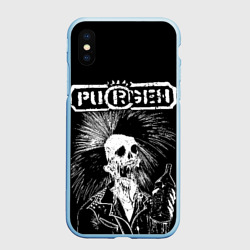 Чехол для iPhone XS Max матовый Purgen skeleton melts