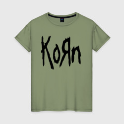 Женская футболка хлопок Korn