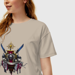 Женская футболка хлопок Oversize Warhammer 40K - фото 2