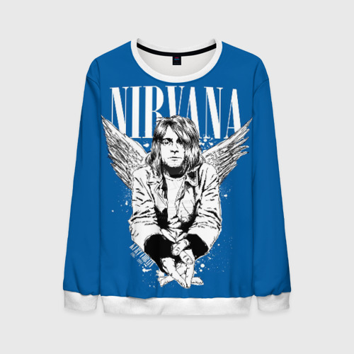 Мужской свитшот 3D Nirvana, цвет белый