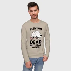 Мужской лонгслив хлопок Dead Inside - фото 2