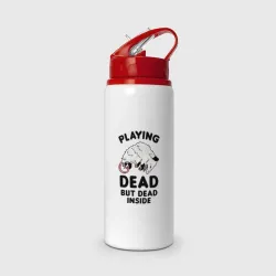 Бутылка для воды с трубочкой Dead Inside