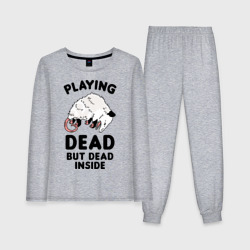 Женская пижама с лонгсливом хлопок Dead Inside