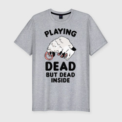 Dead Inside – Мужская футболка хлопок Slim с принтом купить