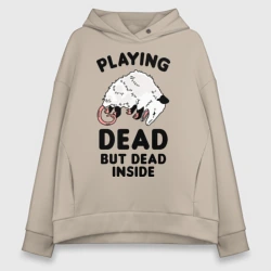 Женское худи Oversize хлопок Dead Inside