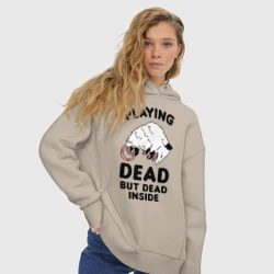 Женское худи Oversize хлопок Dead Inside - фото 2