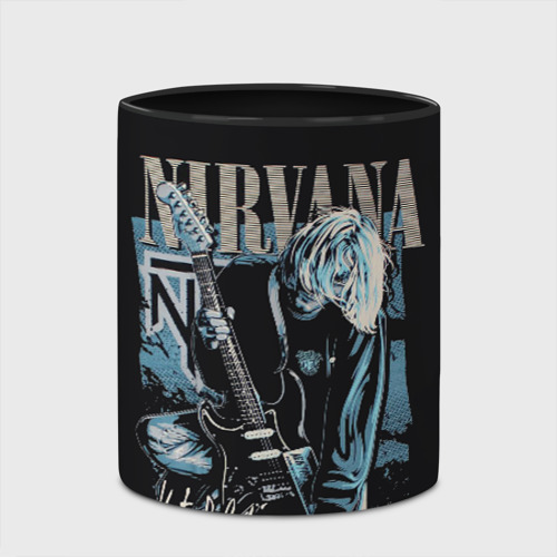 Кружка с полной запечаткой Nirvana Нирвана, цвет белый + черный - фото 4