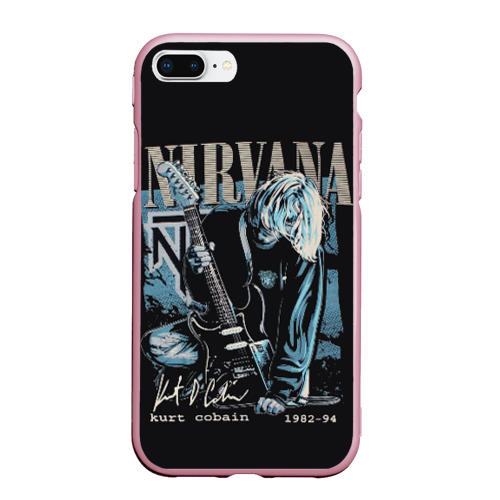Чехол для iPhone 7Plus/8 Plus матовый Nirvana Нирвана, цвет розовый