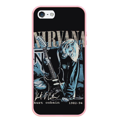 Чехол для iPhone 5/5S матовый Nirvana Нирвана, цвет баблгам