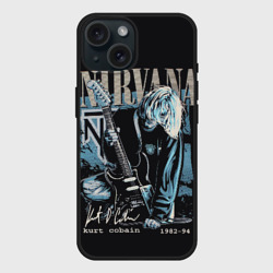 Чехол силиконовый для Apple iPhone 15 матовый Nirvana Нирвана
