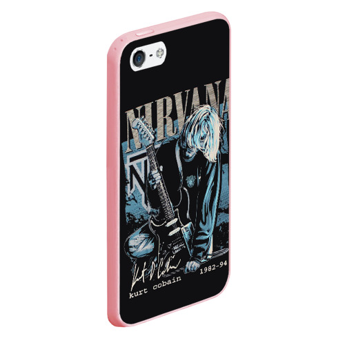 Чехол для iPhone 5/5S матовый Nirvana Нирвана, цвет баблгам - фото 3