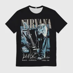 Мужская футболка 3D Nirvana Нирвана