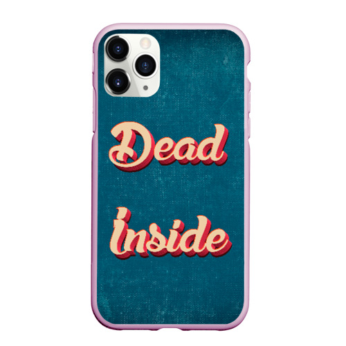 Чехол для iPhone 11 Pro матовый Dead inside, цвет розовый