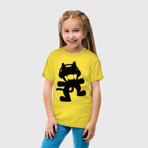 Детская футболка хлопок Monstercat, цвет желтый - фото 5