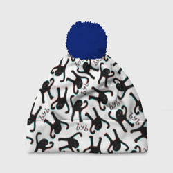 Шапка 3D c помпоном ЪУЪ съука глитч
