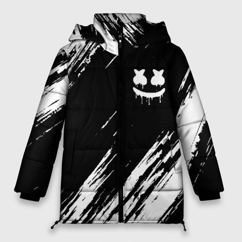 Женская зимняя куртка Oversize Marshmello, цвет красный