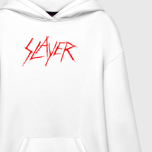 Худи SuperOversize хлопок Slayer 5, цвет белый - фото 3