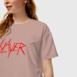 Женская футболка хлопок Oversize Slayer 5 - фото 2